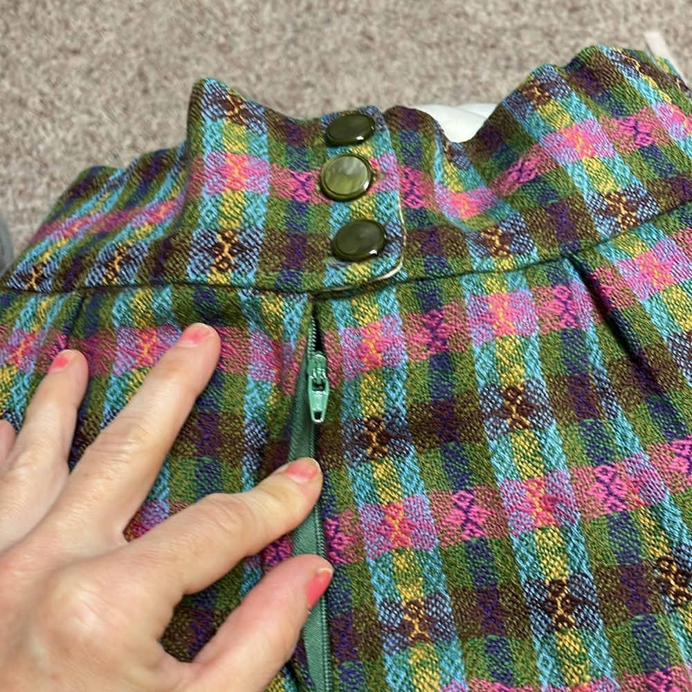 Vintage 60s/70s wool plaid suit - blazer and wide leg high rise pants - Picture 12 of 13